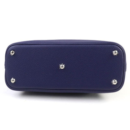 Hermes Bolide 31 Taurillon Clemence Blue Saphir Silver Hardware Handbag