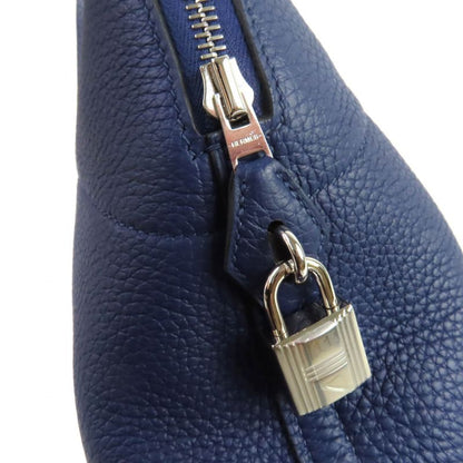 Hermes Bolide 31 Taurillon Clemence Blue Saphir Silver Hardware Handbag