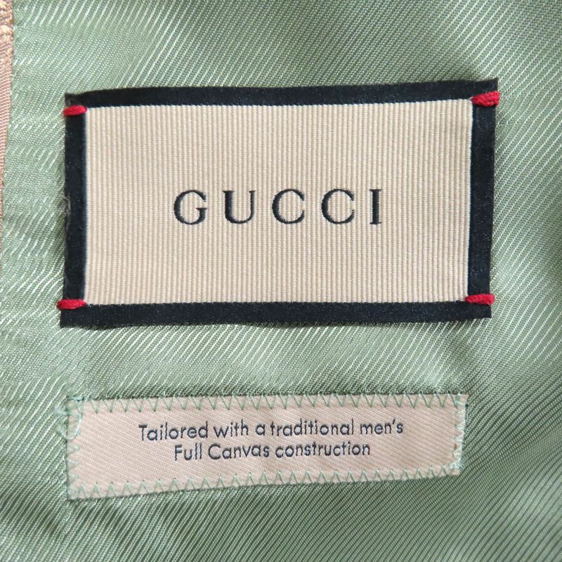 Gucci 691278 Zafhj Linen Blend Tailored Jacket Light Brown 36 With Hanger Made