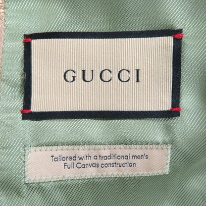 Gucci 691278 Zafhj Linen Blend Tailored Jacket Light Brown 36 With Hanger Made