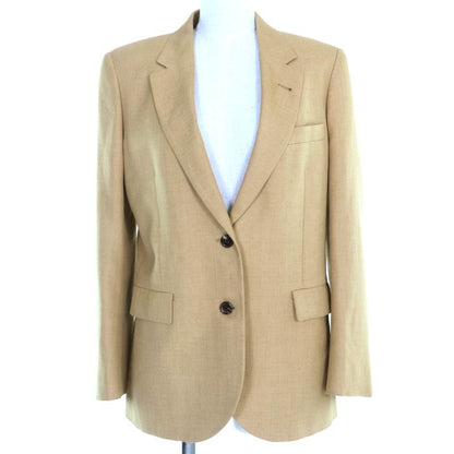 Gucci 691278 Zafhj Linen Blend Tailored Jacket Light Brown 36 With Hanger Made