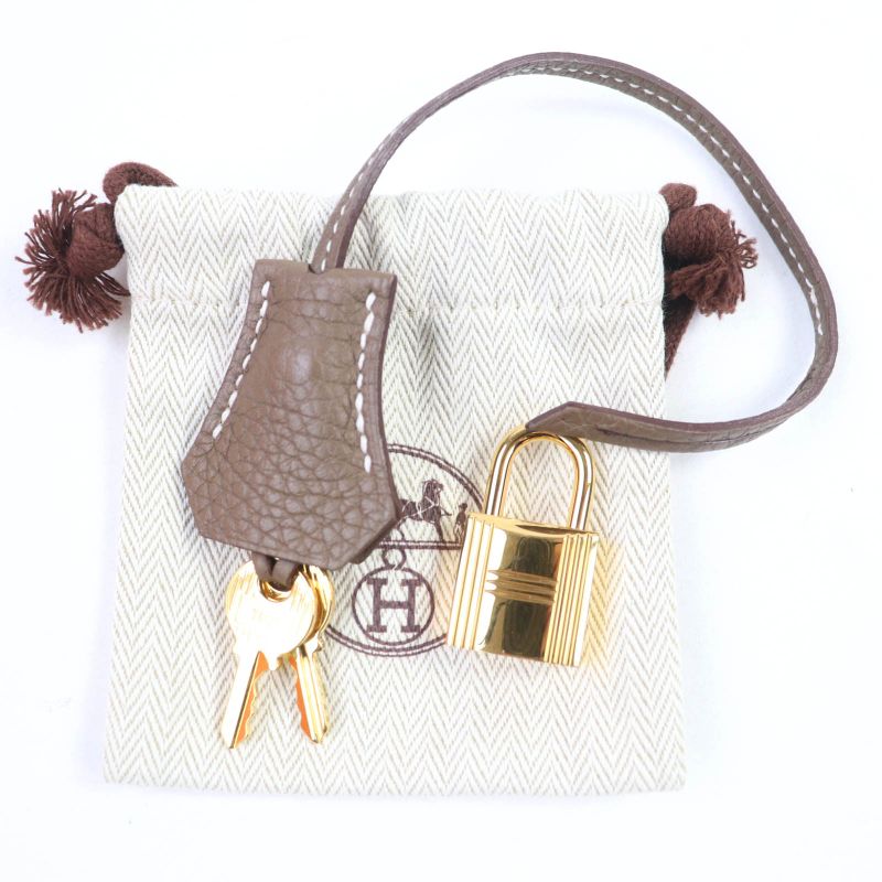 Hermes Bolide 31 Taurillon Clemence Etoupe Gold Hardware Handbag Engraved U