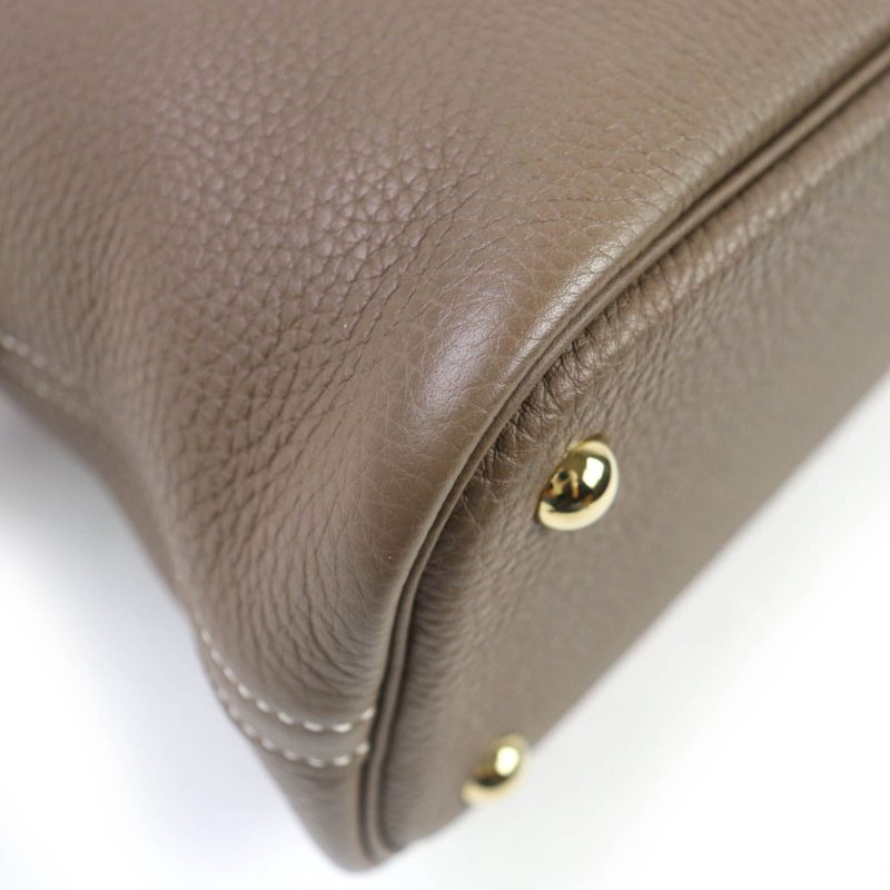 Hermes Bolide 31 Taurillon Clemence Etoupe Gold Hardware Handbag Engraved U