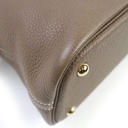 Hermes Bolide 31 Taurillon Clemence Etoupe Gold Hardware Handbag Engraved U