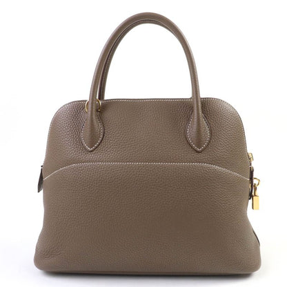 Hermes Bolide 31 Taurillon Clemence Etoupe Gold Hardware Handbag Engraved U