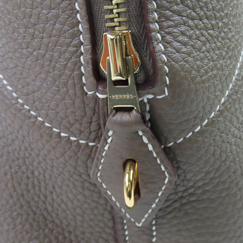 Hermes Bolide 31 Taurillon Clemence Etoupe Gold Hardware Handbag Engraved U