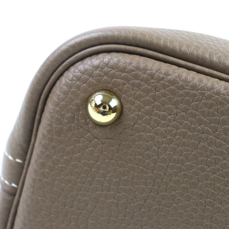 Hermes Bolide 31 Taurillon Clemence Etoupe Gold Hardware Handbag Engraved U