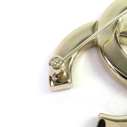 CHANEL Abe829 B25C Coco Mark CC Logo Bijoux Brooch Gold Black With Box And