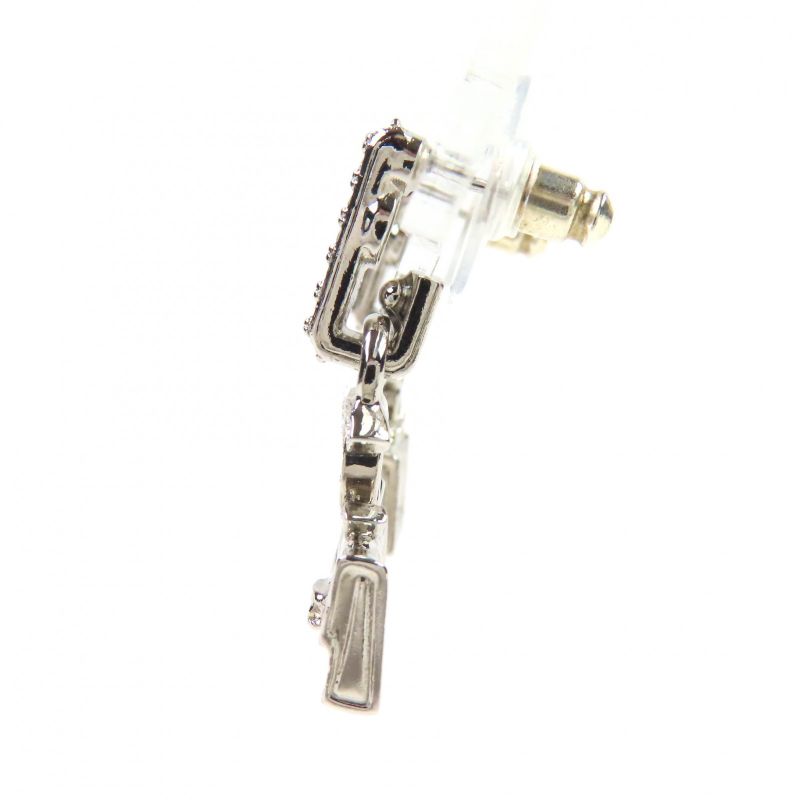 CHANEL Abb537 A23N Coco Mark Matelasse Bag Rhinestone Earrings For Both Ears