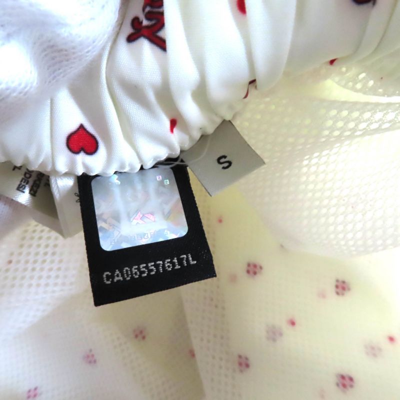 Fendi 2021 Fab259 Logo Heart Total Pattern Swim Pants Shorts Ivory Red S Made