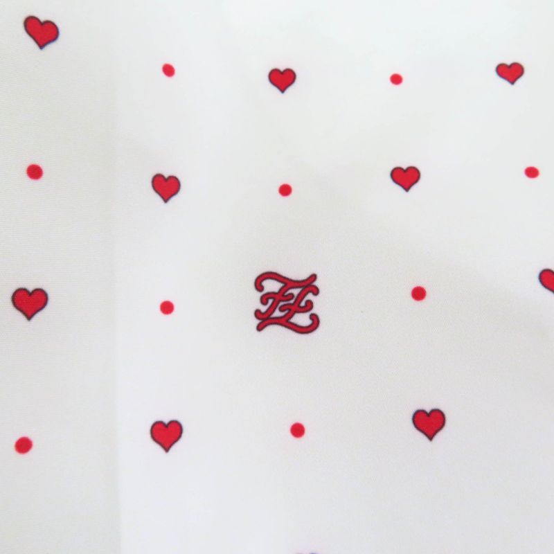 Fendi 2021 Fab259 Logo Heart Total Pattern Swim Pants Shorts Ivory Red S Made