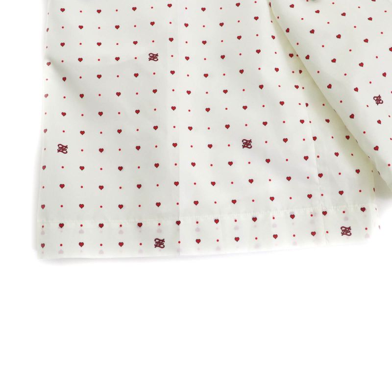Fendi 2021 Fab259 Logo Heart Total Pattern Swim Pants Shorts Ivory Red S Made