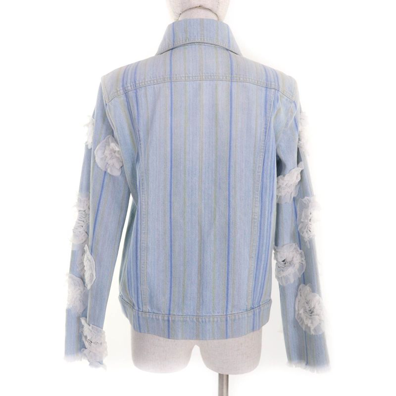 CHANEL 18S P58708 100% Cotton Coco Button Flower Lace Decoration Washed Cut Off