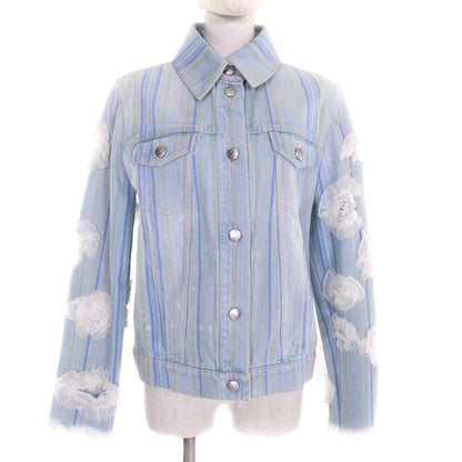 CHANEL 18S P58708 100% Cotton Coco Button Flower Lace Decoration Washed Cut Off