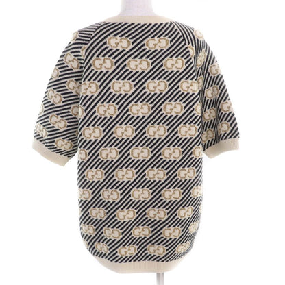 Gucci 574208 Oversized GG Stripe Jacquard Short Sleeve Knit Multi XXS Made In