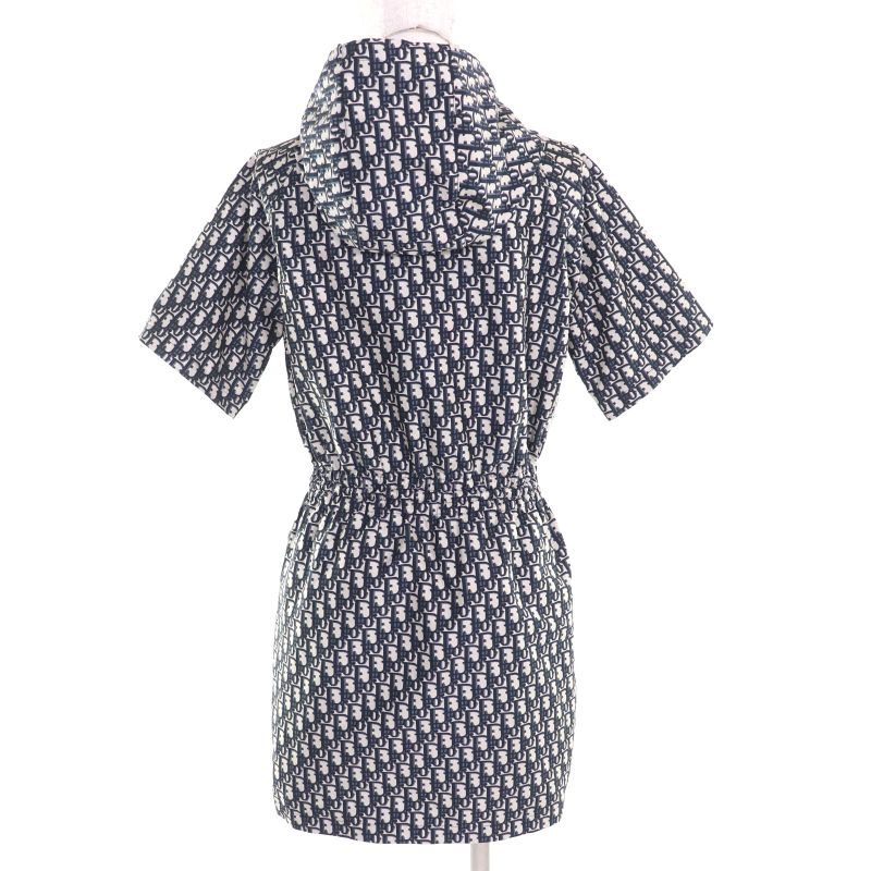 Christian DIOR 127r40a2970 Bee Embroidered Oblique Short Length Hooded Short