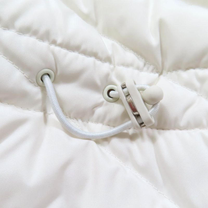 Hermes 24AW 4h0169dr Pocketable Serie Rubber Patched Zip Up Down Vest Blanc 34