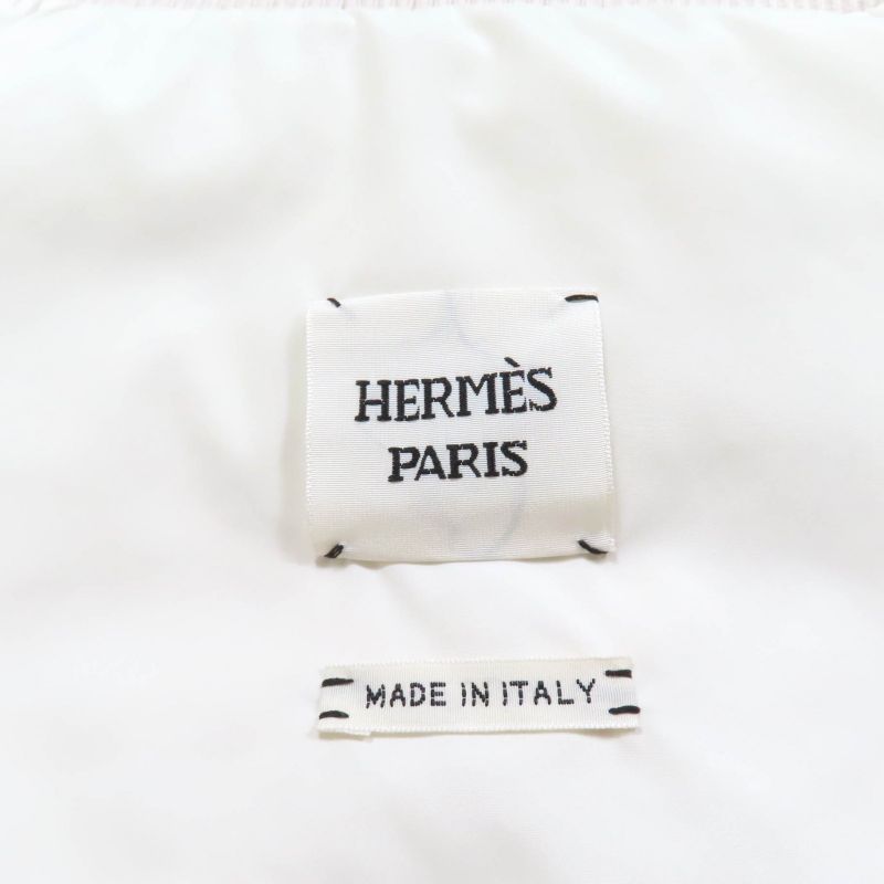Hermes 24AW 4h0169dr Pocketable Serie Rubber Patched Zip Up Down Vest Blanc 34
