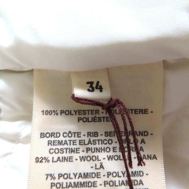 Hermes 24AW 4h0169dr Pocketable Serie Rubber Patched Zip Up Down Vest Blanc 34