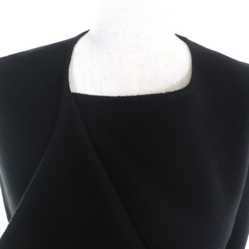 Hermes 24SS 4e0177dc 100% Cashmere With Serie Buttons Belt Wrap Long Gilet Vest