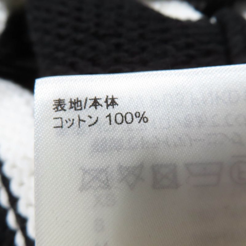 Louis Vuitton 22AW 100% Cotton LV Logo Patch Striped Knit Dress Black White XS