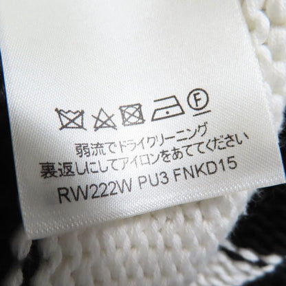 Louis Vuitton 22AW 100% Cotton LV Logo Patch Striped Knit Dress Black White XS