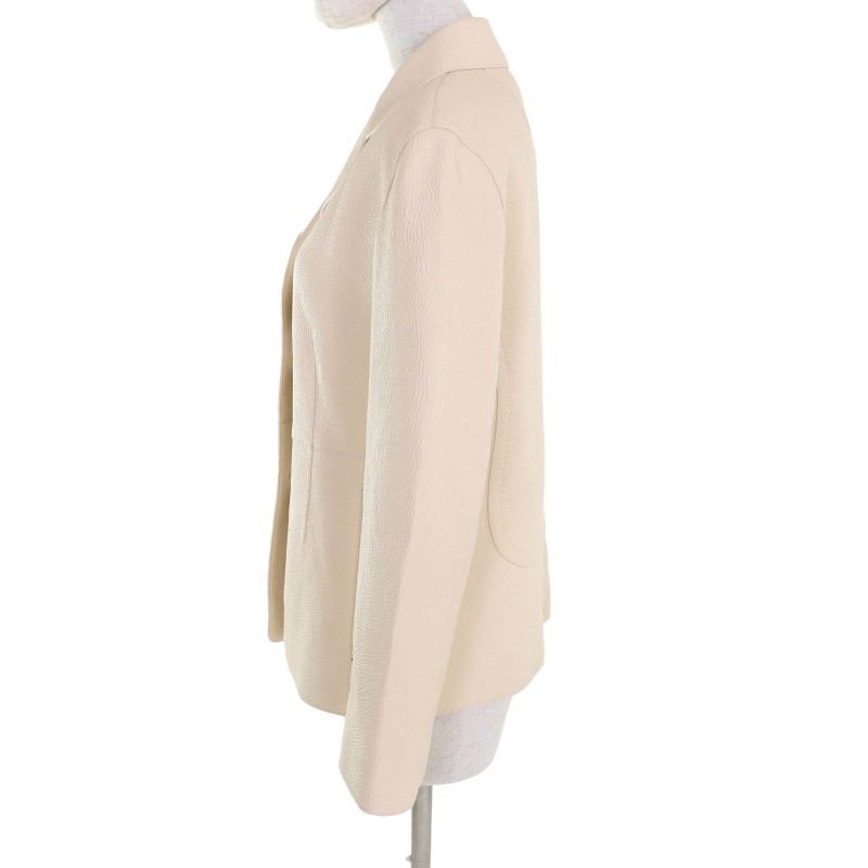 Hermes 2024 H4h1205d2 Deerskin Riding Jacket With Serie Buttons Leather Jacket