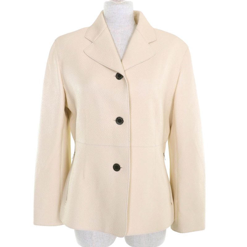 Hermes 2024 H4h1205d2 Deerskin Riding Jacket With Serie Buttons Leather Jacket