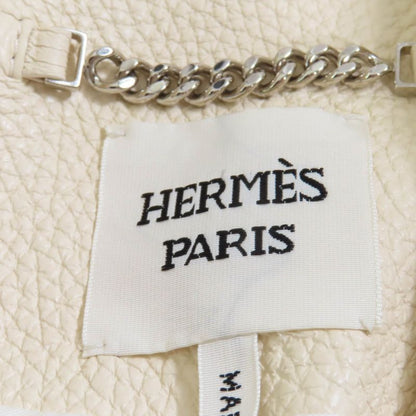 Hermes 2024 H4h1205d2 Deerskin Riding Jacket With Serie Buttons Leather Jacket