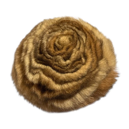 Fendi Fur Corsage Brooch Brown Ladies Used