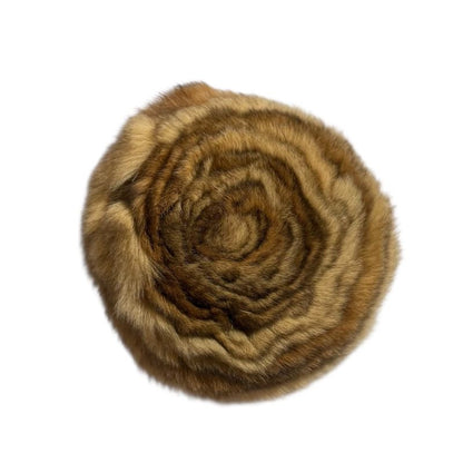 Fendi Fur Corsage Brooch Brown Ladies Used