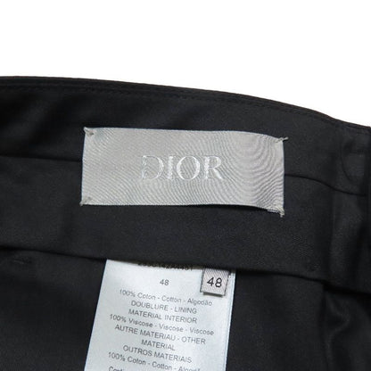 22ss Dior Hem Floral Design Slacks Tapered Pants Rose Hem Floral Design Cotton