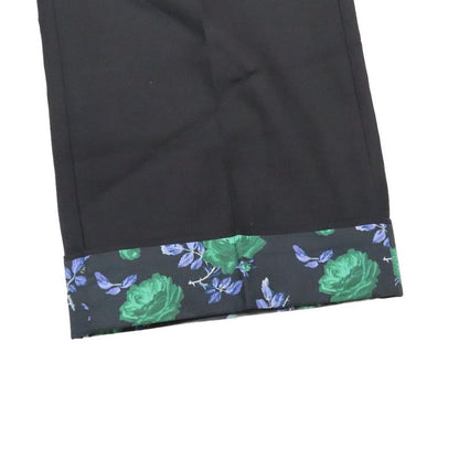 22ss Dior Hem Floral Design Slacks Tapered Pants Rose Hem Floral Design Cotton