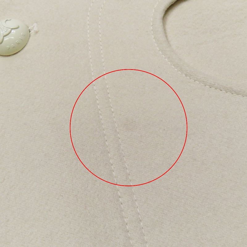 Celine Eddy Period Double Face Cashmere Coat Triomphe Logo Button Macadam