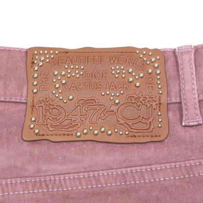 Unused 22ss Dior X Cactus Jack Cactus Jack Velour Slim Fit Pants Slacks Button