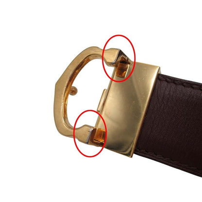 Cartier Must de Cartier Must Line Leather Belt Gold C Buckle Dove Type Bordeaux