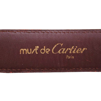 Cartier Must de Cartier Must Line Leather Belt Gold C Buckle Dove Type Bordeaux