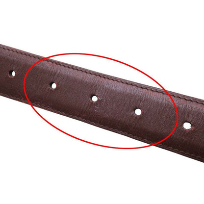 Cartier Must de Cartier Must Line Leather Belt Gold C Buckle Dove Type Bordeaux