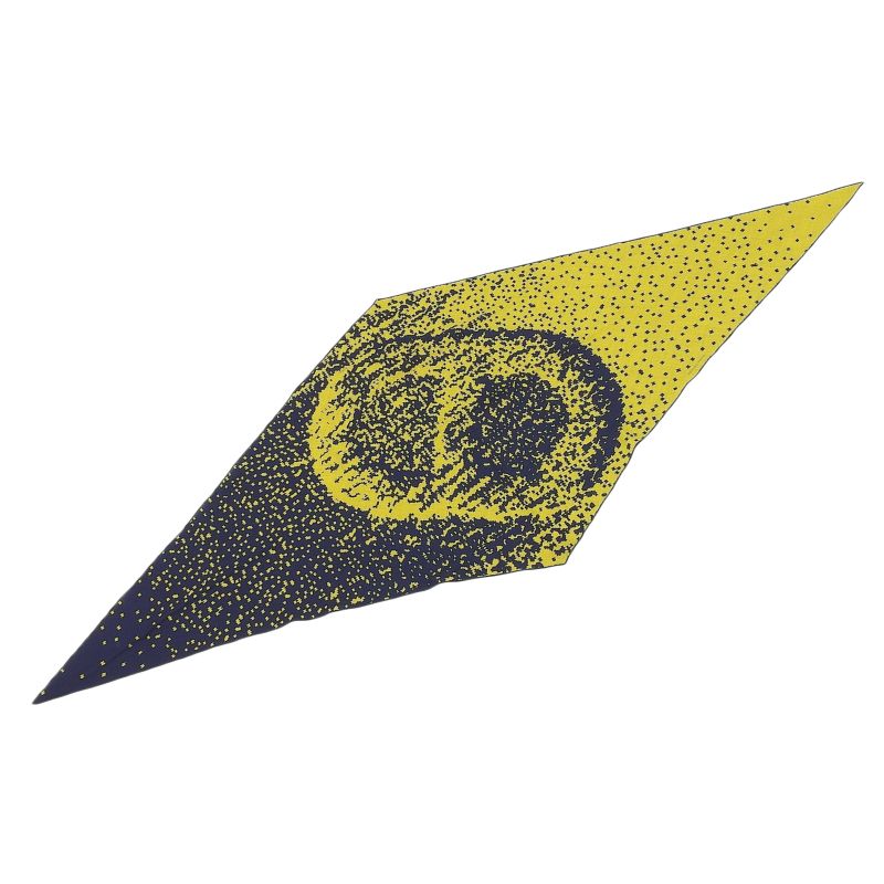 Hermes Rosange GM Cashmere Silk Blend Scarf Yellow Navy With Box Made In