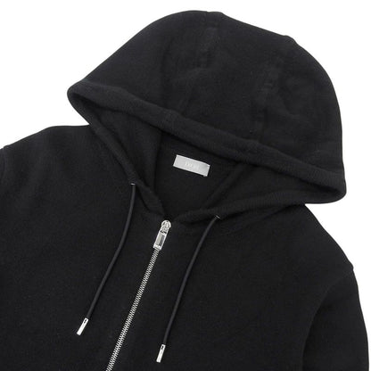 DIOR Homme 113m200at223 100% Cashmere CD Embroidery Knit Hoodie Black XXL Made