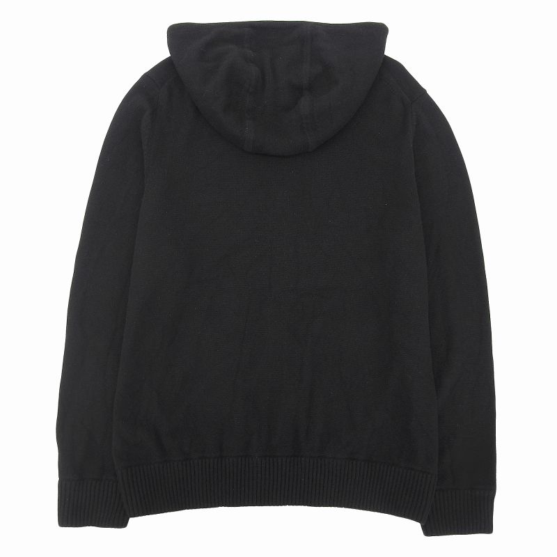 DIOR Homme 113m200at223 100% Cashmere CD Embroidery Knit Hoodie Black XXL Made