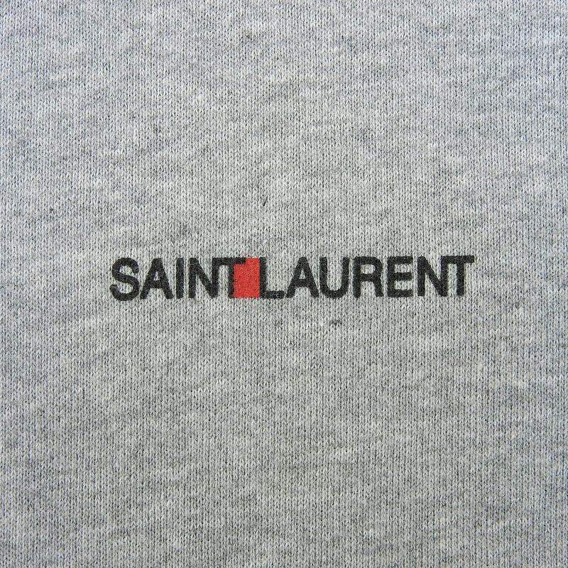 Saint Laurent Paris 464581 Logo Design Pullover Hoodie Gray XS Made In France