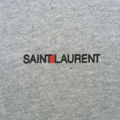 Saint Laurent Paris 464581 Logo Design Pullover Hoodie Gray XS Made In France