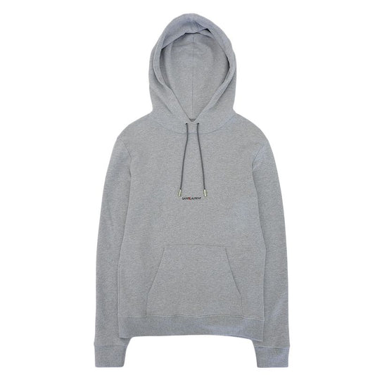 Saint Laurent Paris 464581 Logo Design Pullover Hoodie Gray XS Made In France
