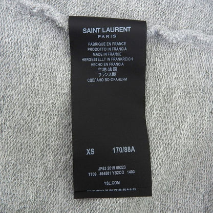 Saint Laurent Paris 464581 Logo Design Pullover Hoodie Gray XS Made In France