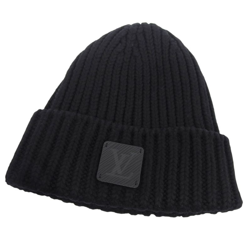 Louis Vuitton 2023 M79370 Beanie Epi Leather Hat With Logo Patch Knit Cap