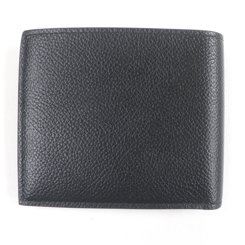 Balenciaga 594549 Logo Leather Bifold Compact Wallet Black With Box And Storage