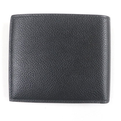 Balenciaga 594549 Logo Leather Bifold Compact Wallet Black With Box And Storage