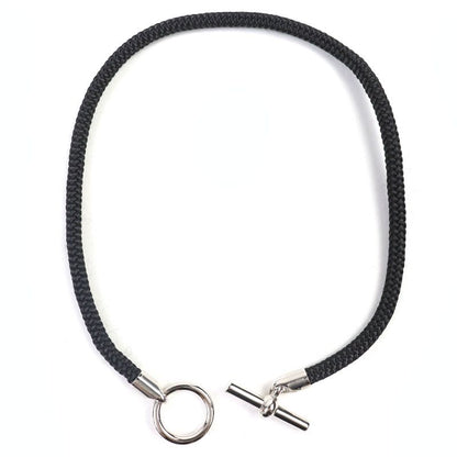 Hermes Grenand Dubretour Silver Hardware Bracelet Accessory Black With Box And