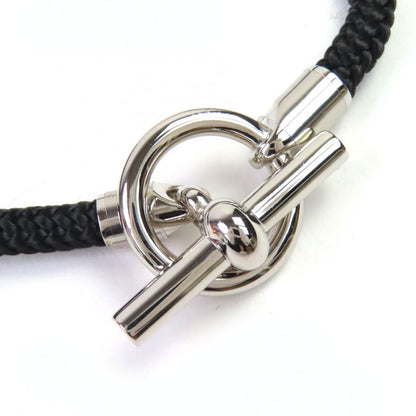 Hermes Grenand Dubretour Silver Hardware Bracelet Accessory Black With Box And